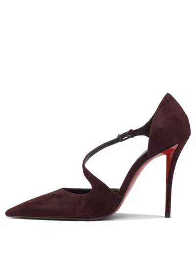 Christian Louboutin Bordeaux Suede Miss Ziggyta Pumps In Multi