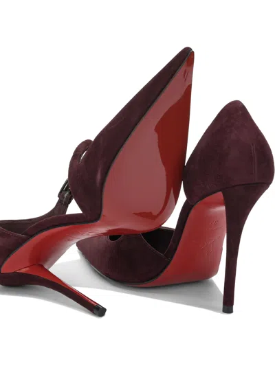 Christian Louboutin Bordeaux Suede Miss Ziggyta Pumps In Multi