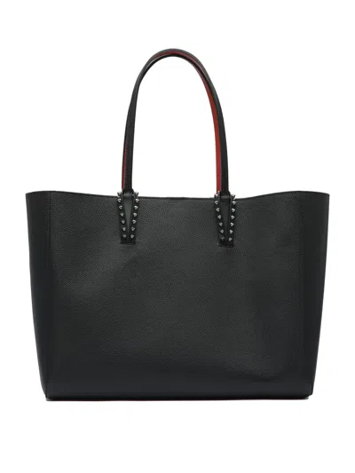 Christian Louboutin Cabata Soft Large Calf Empire Shoulder Bags Black In Black