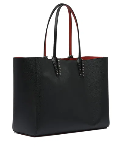 Christian Louboutin Cabata Soft Large Calf Empire Shoulder Bags Black In Black