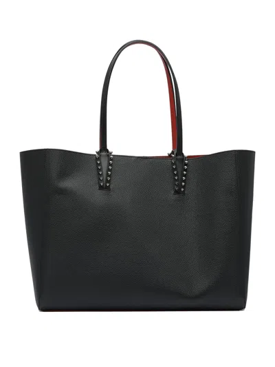Christian Louboutin Cabata Soft Large Calf Empire Shoulder Bags Black In Black