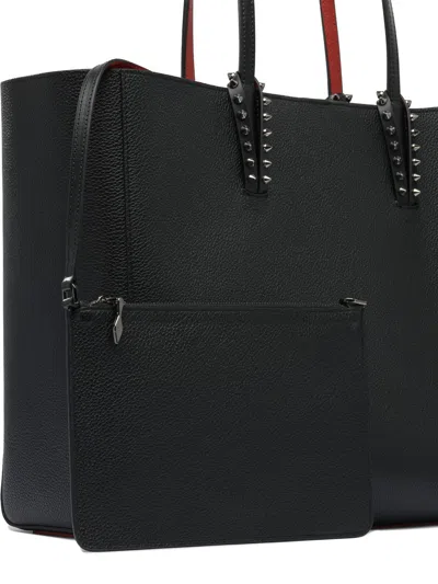 Christian Louboutin Cabata Soft Large Calf Empire Shoulder Bags Black In Black