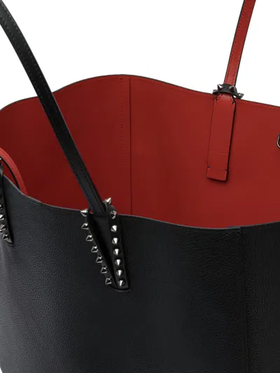 Christian Louboutin Cabata Soft Large Calf Empire Shoulder Bags Black In Black