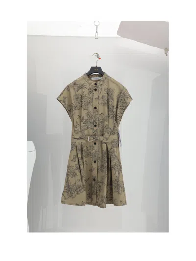 Dior Women Dress In Brown