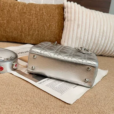 Dior Women Pre-loved Bag Very Good Condition In Silver