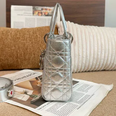Dior Women Pre-loved Bag Very Good Condition In Silver