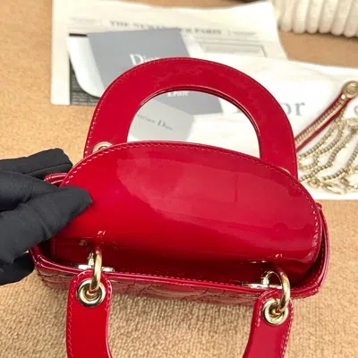 Dior Women Pre-loved Bag Very Good Condition In Red