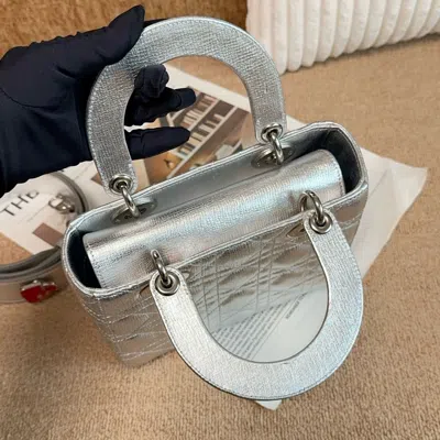 Dior Women Pre-loved Bag Very Good Condition In Silver