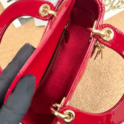 Dior Women Pre-loved Bag Very Good Condition In Red