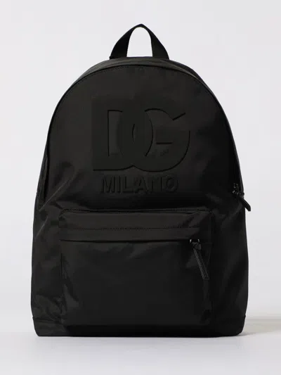Dolce & Gabbana Logo-embossed Backpack In Black