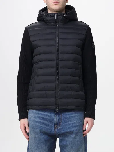Colmar Hooded Jacket With Knitted Sleeves In Black