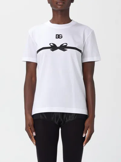 Dolce & Gabbana Jersey T-shirt With Embroidery In White