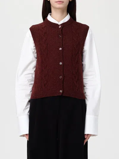 Apc Waistcoat A. P.c. Woman Color Burgundy In Brown