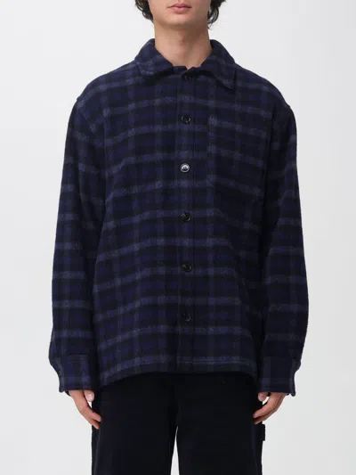 Apc A.p.c. A.p.c. Stanley Checked Wool Overshirt In Blue