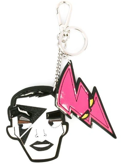 Shop Dsquared2 'punk' Face Dual Keyring