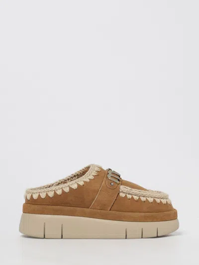 Mou Bounce Sheepskin Clog Cognac Color In Multi