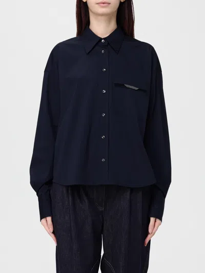 Brunello Cucinelli Shirt  Woman Color Blue In Blue