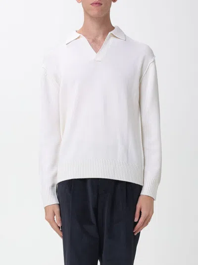 Paolo Pecora Long-sleeved Polo Shirt In White