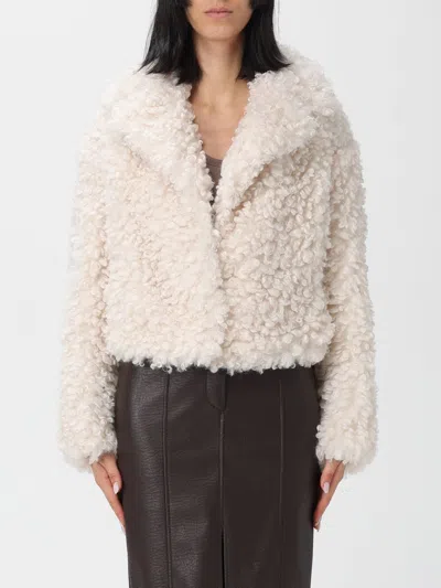 Stand Studio Smara Faux Fur Jacket In White