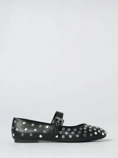 Karl Lagerfeld Karo Mirror Studs Ballet Flats In Black