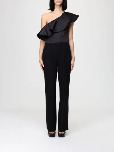 Karl Lagerfeld One-shoulder Jumpsuit In Black