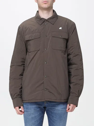 K-way Umbert Plain Warm Short Jacket In Brown