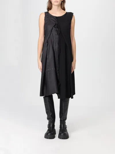 Maison Margiela Asymmetric Midi Dress In Black