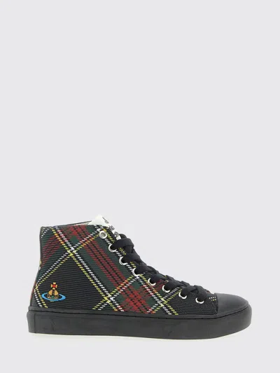 Vivienne Westwood High-top Rubber Sole Sneakers In Black