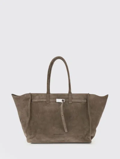 Benedetta Bruzziches Brown Calf Leather Bos Taurus Shoulder Bag In Gray