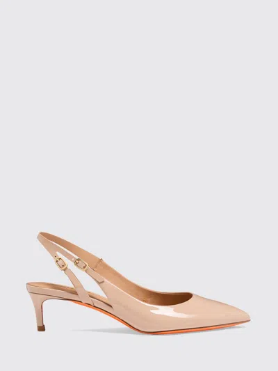 Santoni Women's Audrey Patent Kitten Slingback Pumps In Pink In Neutral