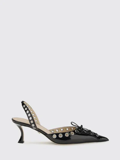 Mach&mach Mach & Mach Crystalized Corset' Slingback In Black