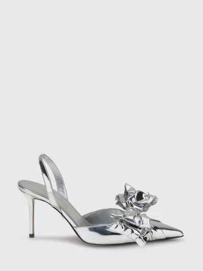 Mach&mach Mach & Mach Le Cadeau Silver Wrapped Leather Pumps In Silver