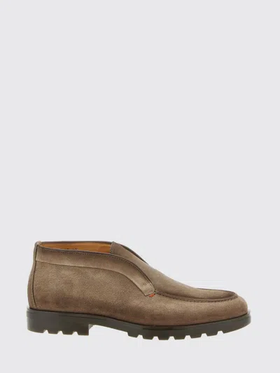 Santoni 'rock' Ankle Boots In Brown