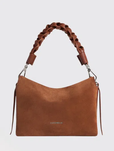 Coccinelle Small Boheme Braided-handle Shoulder Bag In Brown