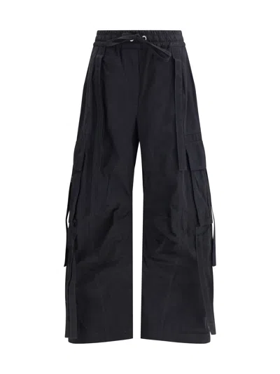 Dolce & Gabbana Ties Barrel-leg Cargo Trousers In Black