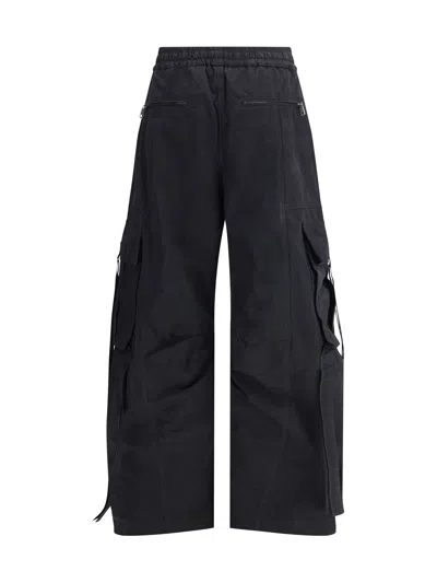 Dolce & Gabbana Ties Barrel-leg Cargo Trousers In Black