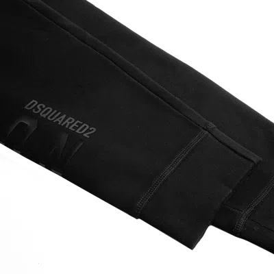 Dsquared2 Cotton Logo Sweatpants Men In Black