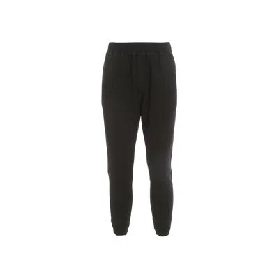 Dsquared2 Solid Color Joggers With Drawstring Waist In Black
