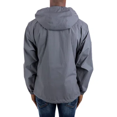Dsquared2 Logo Hooded Windbreaker Men In Gray