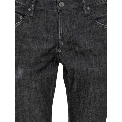 Dsquared2 Distressed Slim-fit Jeans In Black