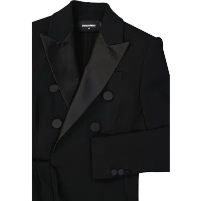 Dsquared2 Double-breasted Blazer Dress In Black