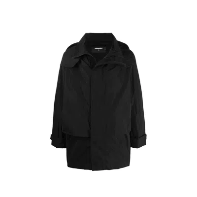 Dsquared2 Windbreaker Jacket Men In Black
