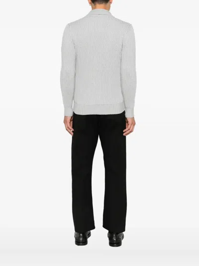 Eleventy Shawl Collar Cardigan Front Pockets In Gray