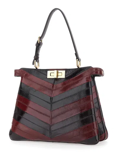 Fendi Two Tone Peekaboo Soft Medium Bag Women In Multi