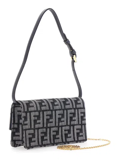 Fendi Baguette Chain Strap Wallet In Multi