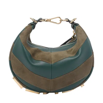 Fendi Women Mini Graphy Hobo Bag In Green