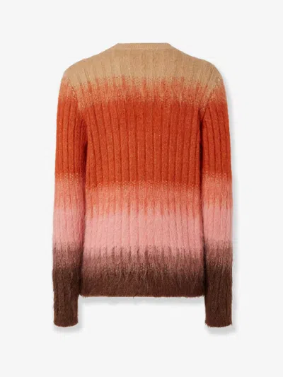 Fendi Gradient Mohair And Wool Fitted Jumper Clothing In Multi