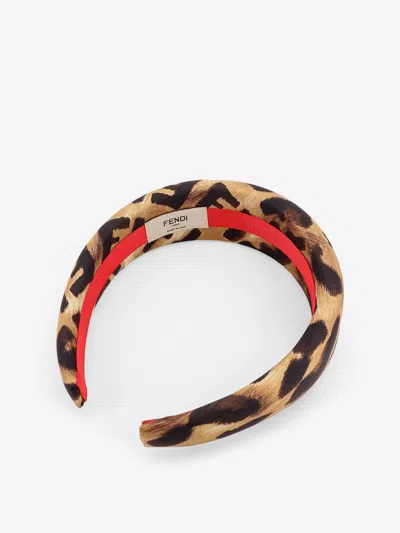 Fendi Animal-print Headband In Multi