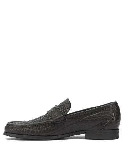 Ferragamo Stylish Loafers And Slippers Metal Buckle In Brown