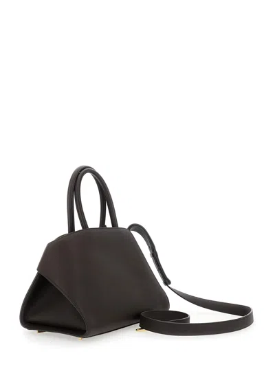 Ferragamo Brown Mini Hug Bicolor Bag In Brown